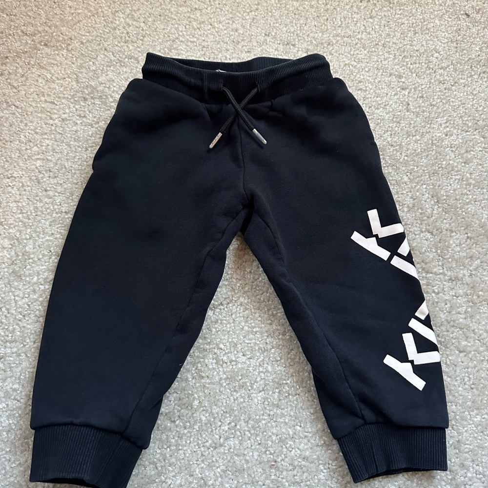 Kenzo Kids 2T  Black Joggers with White Logo